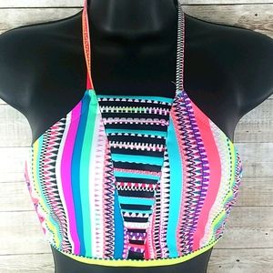 No Boundaries, 0114, Multi colored swim top, S 3-4